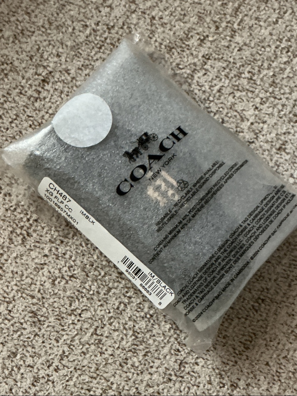 COACH XP FLP CC- Card Holder Wallet in black. NWT. - Picture 5 of 5